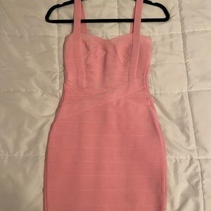 Light Pink Bandage Bodycon Dress